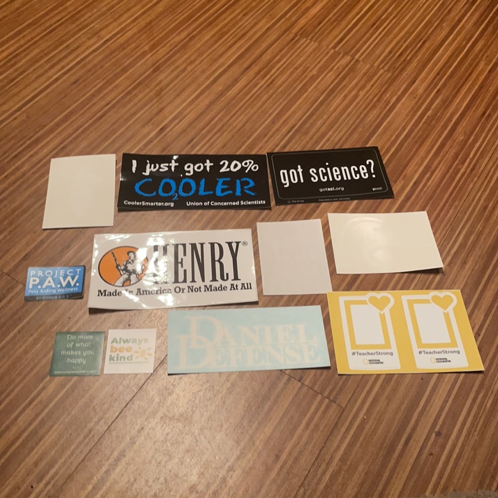 12 NWT outdoorsy stickers and decals